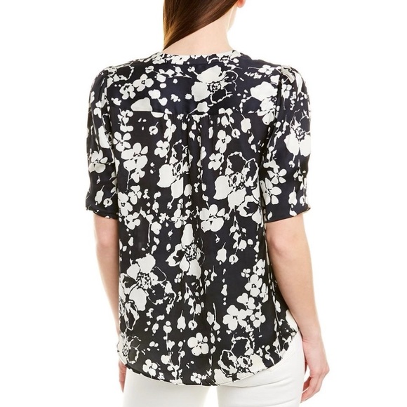 JOIE Devonia Blouse in Midnight Size Small Silky Floral Print MSRP $198 - Picture 7 of 15
